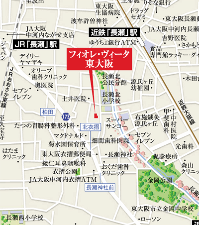 フィオレ・ヴィータ東大阪　地図