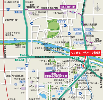 フィオレ・ヴィータ松原　地図